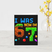 Seven Year Old Birthday, Was 6 Now I'm 7 Funny 67 Karte (Gelbe Blume)