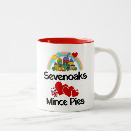 Sevenoaks, Kent UK Lieben Mincepies Zweifarbige Tasse