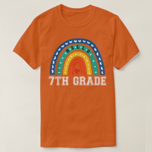 Seventh Grade 7th Rainbow First day Of School Teac T-Shirt (Design vorne)