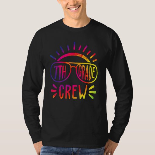 Seventh Grade Crew Tie Dye 7th Grade Back To Schoo T-Shirt (Vorderseite)