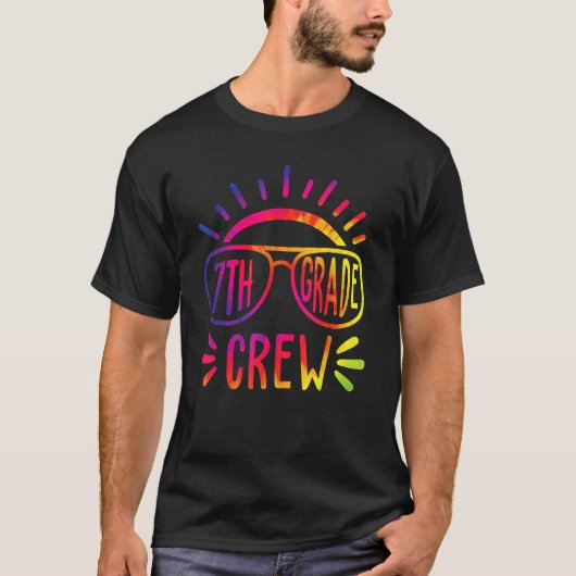 Seventh Grade Crew Tie Dye 7th Grade Back To Schoo T-Shirt (Vorderseite)