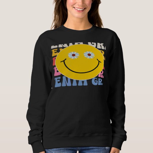 Seventh Grade Smile Groovy Back To School 7th Grad Sweatshirt (Vorderseite)