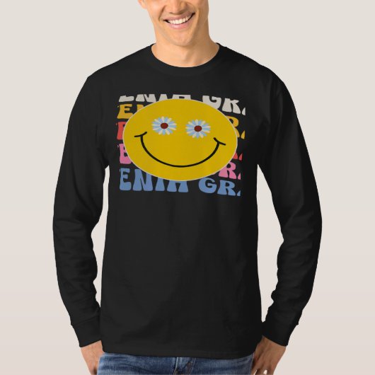 Seventh Grade Smile Groovy Back To School 7th Grad T-Shirt (Vorderseite)