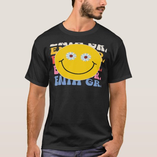 Seventh Grade Smile Groovy Back To School 7th Grad T-Shirt (Vorderseite)