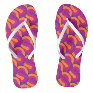 SEVENTIES RETRO PATTERN BADESANDALEN