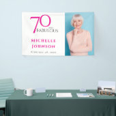 Seventy and Fabulous Minimal Pink 70th Birthday Banner (Messeveranstaltung)
