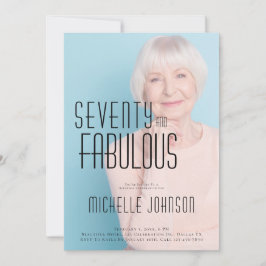 Seventy and Fabulous Photo 70th Birthday Party Einladung