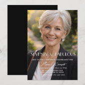 Seventy and Fabulous Photo 70th Birthday Party Einladung (Vorne/Hinten)