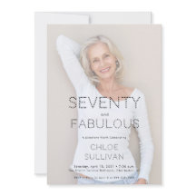 Seventy and Fabulous Photo 70th Birthday Party