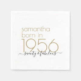 Seventy Fabulous Born 1956 70th Birthday Party Serviette