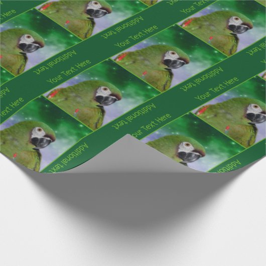 Severe Macaw Parrot Personalisiert Geschenkpapier (Ecke)