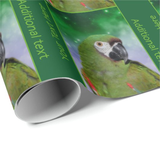 Severe Macaw Parrot Personalisiert Geschenkpapier (Rolleneckpunkt)
