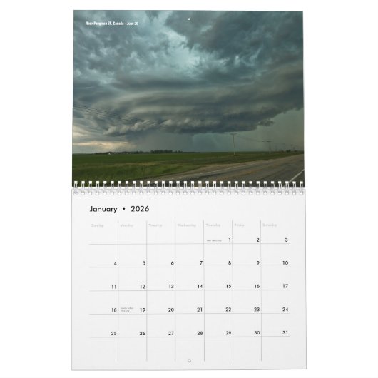 Severe Weather Calendar Kalender (Jan 2026)