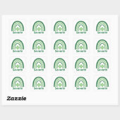 Severin Name Clover Boho Regenbogen Quadratischer Aufkleber (Blatt)