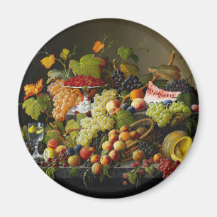 Severin Roese Still Life mit farbenfrohen Traubenf Magnet