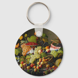 Severin Roese Still Life mit farbenfrohen Traubenf Schlüsselanhänger