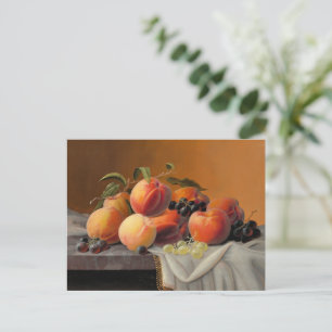 Severin Roesen - Pfirsiche, Trauben, Äpfel Postkarte