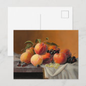 Severin Roesen - Pfirsiche, Trauben, Äpfel Postkarte (Vorne/Hinten)