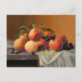 Severin Roesen - Pfirsiche, Trauben, Äpfel Postkarte (Vorderseite)