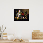Severin Roesen Still Life, Blume und Obst Poster (Küche)