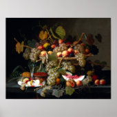 Severin Roesen Still Life mit Frucht Poster (Vorne)