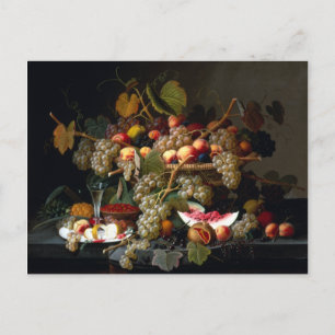 Severin Roesen Still Life mit Frucht Postkarte