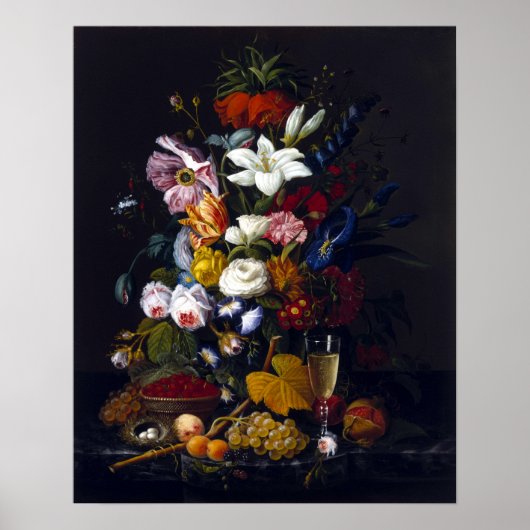 Severin Roesen Viktorianisch Bouquet Poster (Vorne)