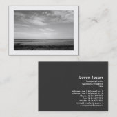 Severn Estuary at Penarth B&W (grenzt) Visitenkarte (Vorne/Hinten)