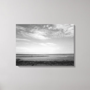 Severn Estuary at Penarth (B&W) Leinwanddruck