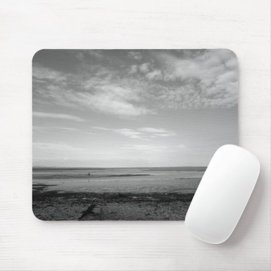 Severn Estuary at Penarth (B&W) Mousepad (Mit Mouse)