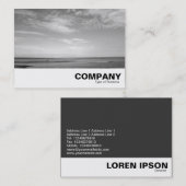 Severn Estuary at Penarth (B&W) Visitenkarte (Vorne/Hinten)