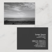 Severn Estuary bei Penarth B&W Visitenkarte (Vorne/Hinten)