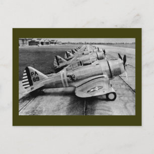Seversky P-35 alte WWII-Kampfflugzeuge Postkarte