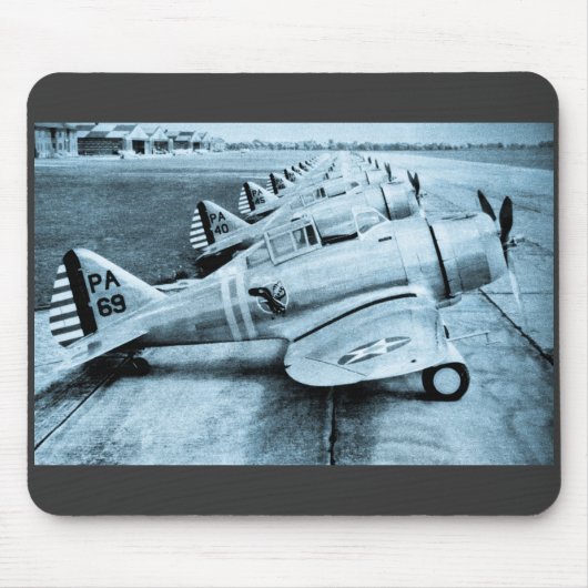 Seversky P-35 Vintage WWII Kämpfer-Flugzeuge Mousepad (Vorne)