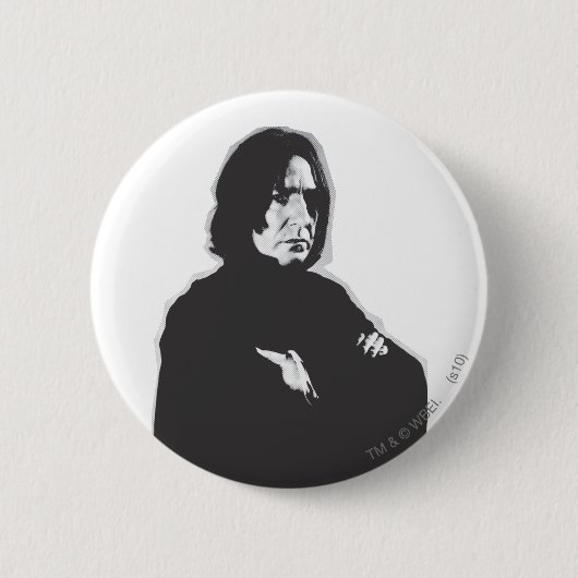 Severus Snape Arms Crossed B-W Button (Vorderseite)