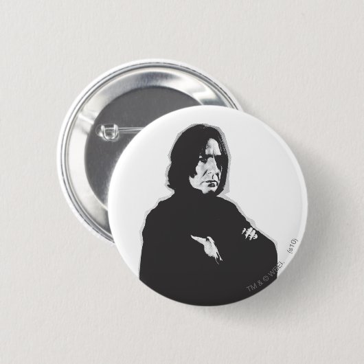 Severus Snape Arms Crossed B-W Button (Vorne & Hinten)