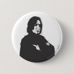 Severus Snape Arms Crossed B-W Button