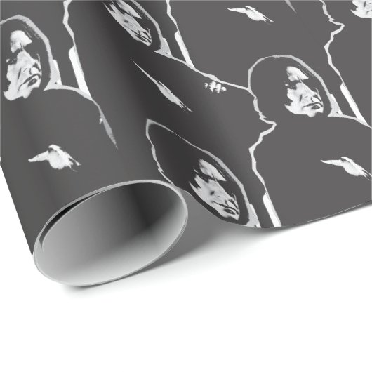 Severus Snape Arms Crossed B-W Geschenkpapier (Rolleneckpunkt)