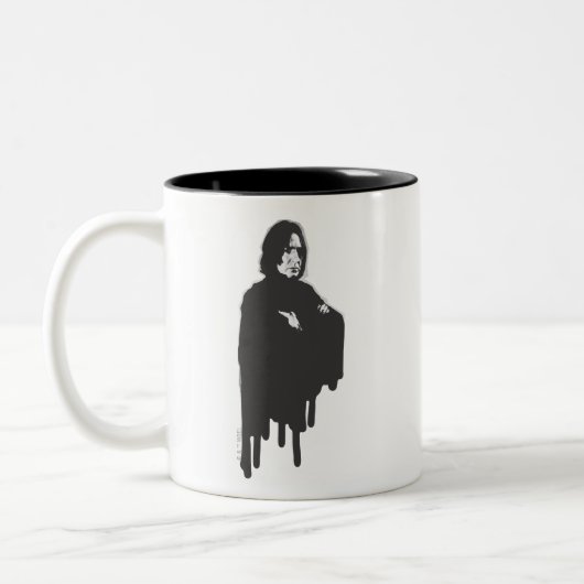 Severus Snape Arms Crossed B-W Zweifarbige Tasse (Links)