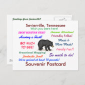 Sevierville, Tennessee Postkarte (Vorne/Hinten)