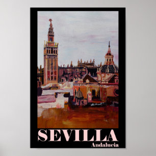 Sevilla Andalucia Spanien Retro Poster