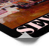 Sevilla Andalucia Spanien Retro Poster (Ecke)