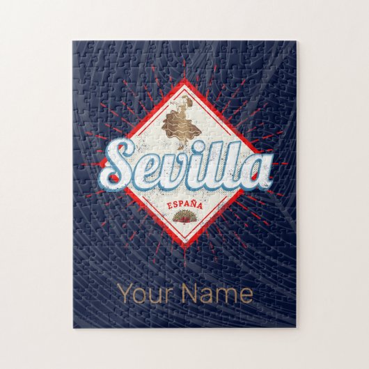 Sevilla Andalusien Spanien Retro Flamenco Vintag Puzzle (Vertikal)