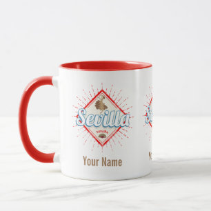Sevilla Andalusien Spanien Retro Flamenco Vintage Tasse