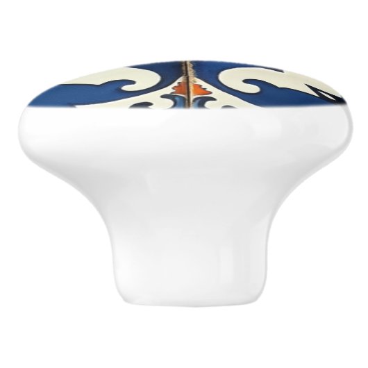 Sevilla Bloom Azulejo Keramikknauf (Seitenansicht)