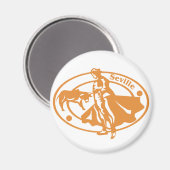 Sevilla-Briefmarke Magnet (Vorderseite/Rückseite)
