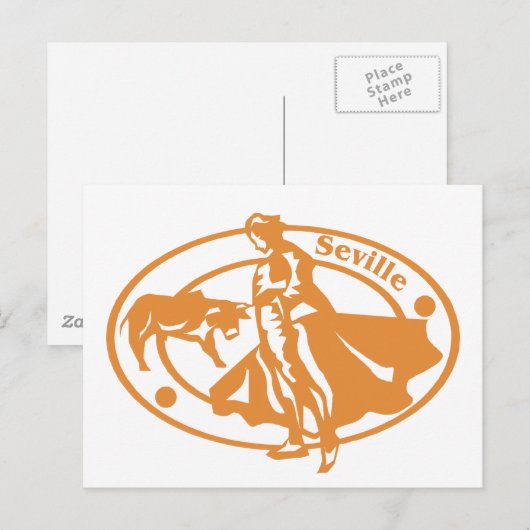 Sevilla-Briefmarke Postkarte (Vorne/Hinten)