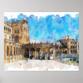 Sevilla - Das echte Spanien Postkarte Jigsaw Puzzl Poster (Vorne)