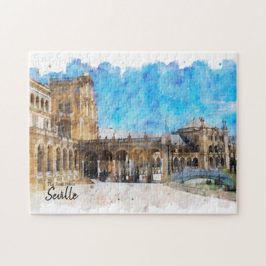 Sevilla - Die echte Postkarte Spanien Puzzle (Horizontal)