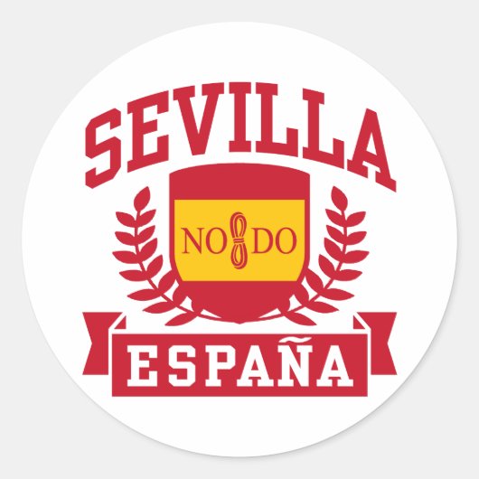 Sevilla Espana Runder Aufkleber (Vorderseite)